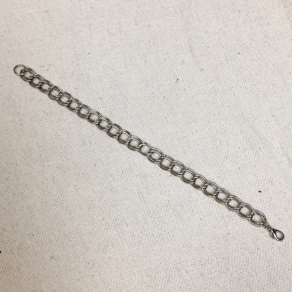 Silver double link bracelet - Picture 1 of 5